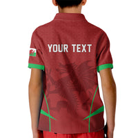 Wales Rugby Personalized Kid Polo Shirt Welsh Red Dragon Champions