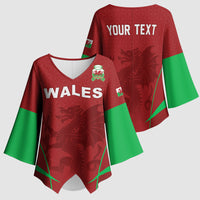 Wales Rugby Personalized Kimono Sleeve Blouse Welsh Red Dragon Champions