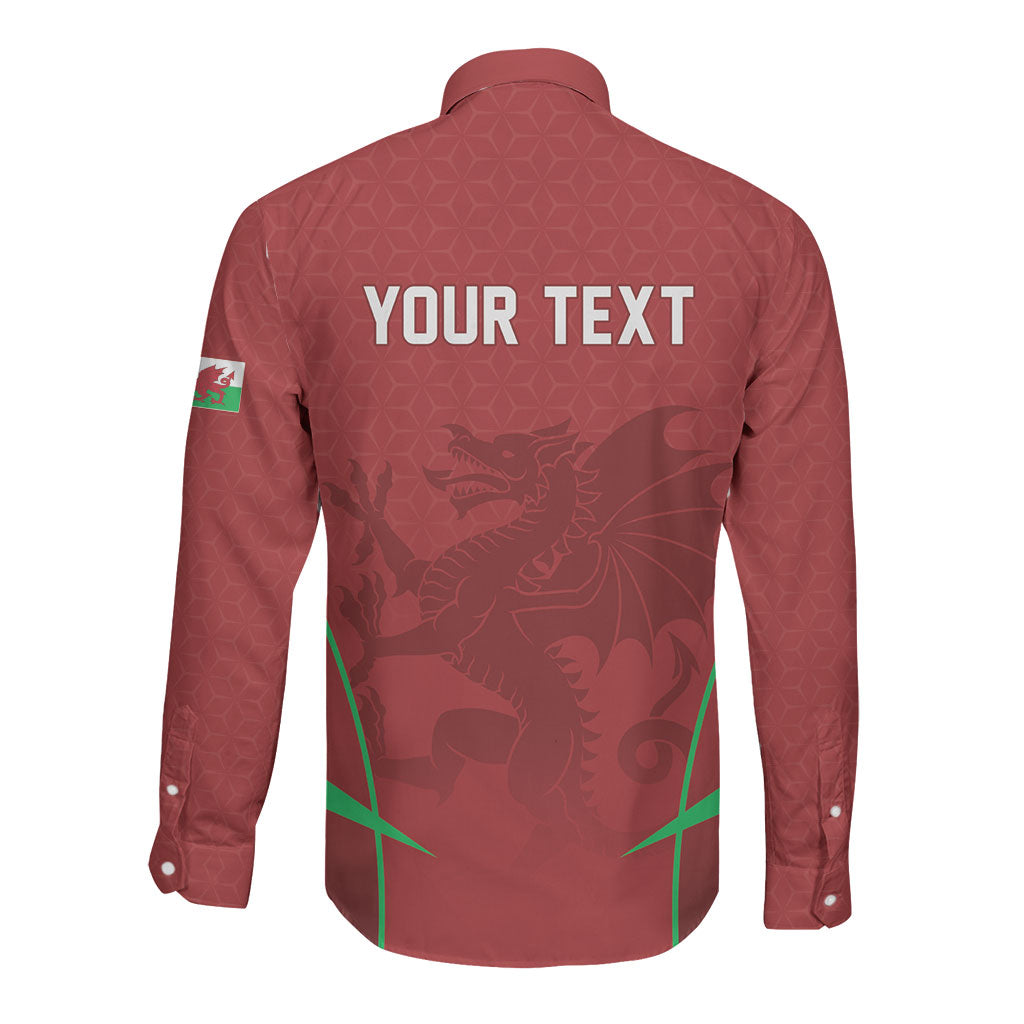 Wales Rugby Personalized Long Sleeve Button Shirt Welsh Red Dragon Champions