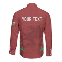 Wales Rugby Personalized Long Sleeve Button Shirt Welsh Red Dragon Champions