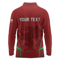 Wales Rugby Personalized Long Sleeve Polo Shirt Welsh Red Dragon Champions