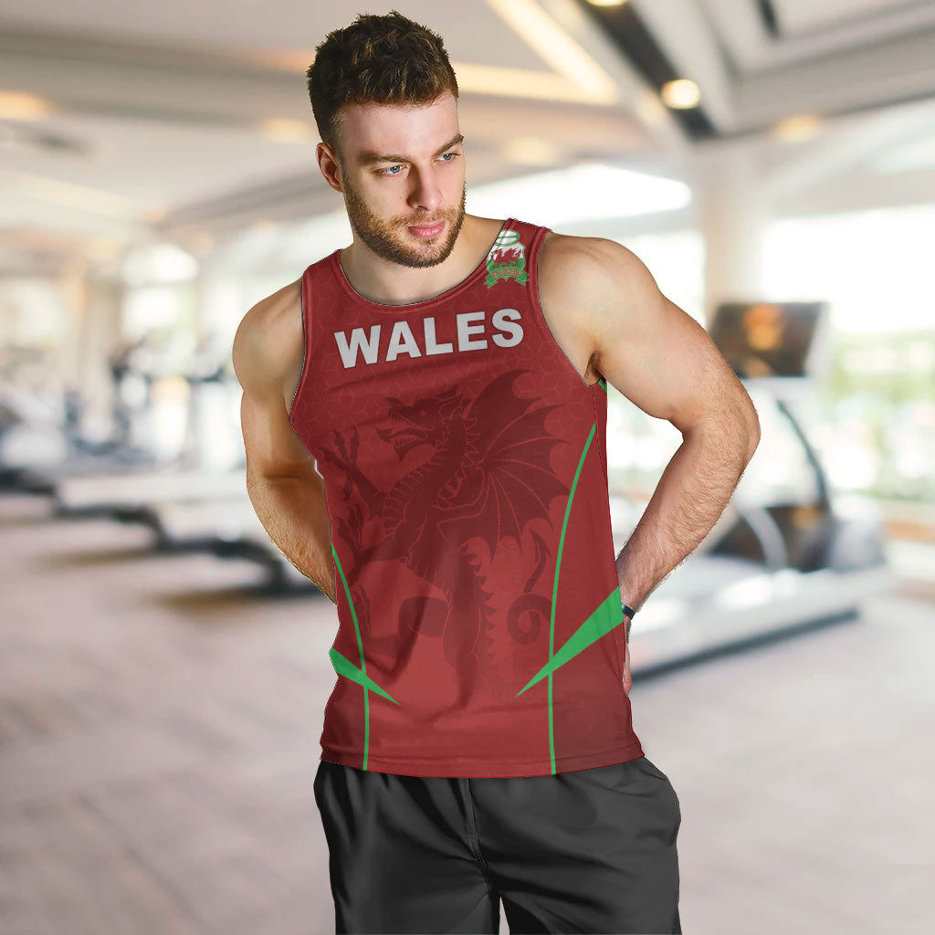 Wales Rugby Personalized Men Tank Top Welsh Red Dragon Champions