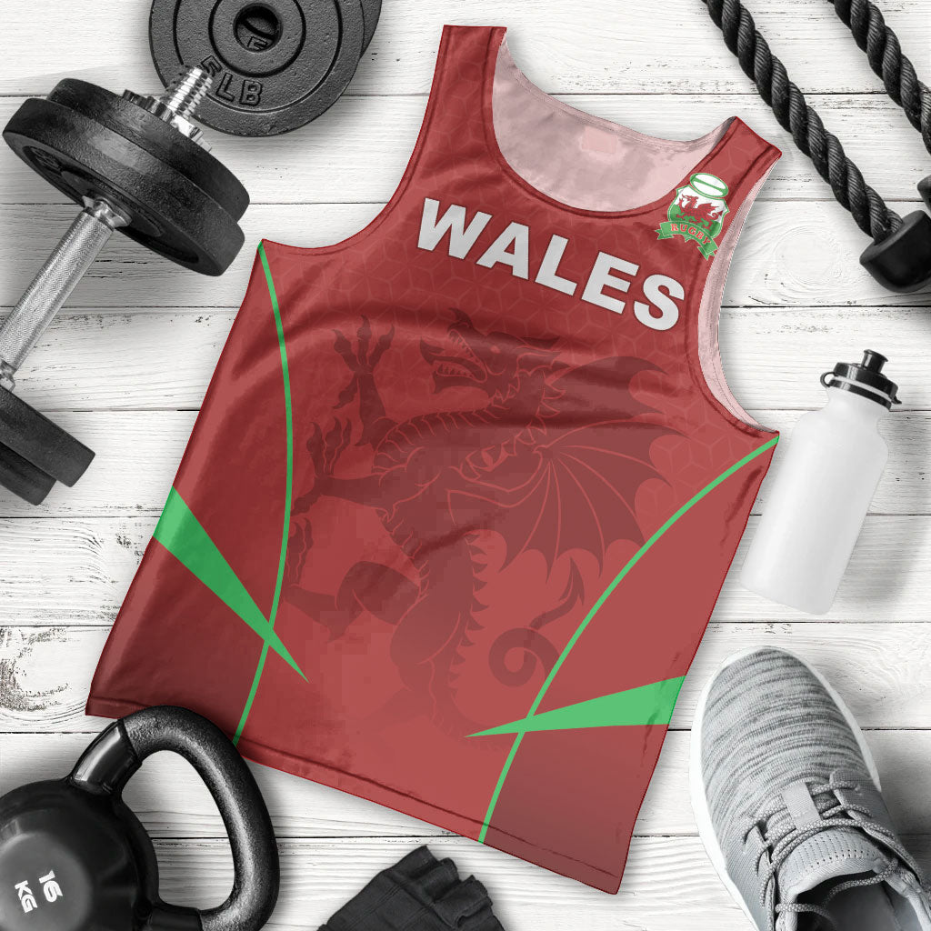 Wales Rugby Personalized Men Tank Top Welsh Red Dragon Champions