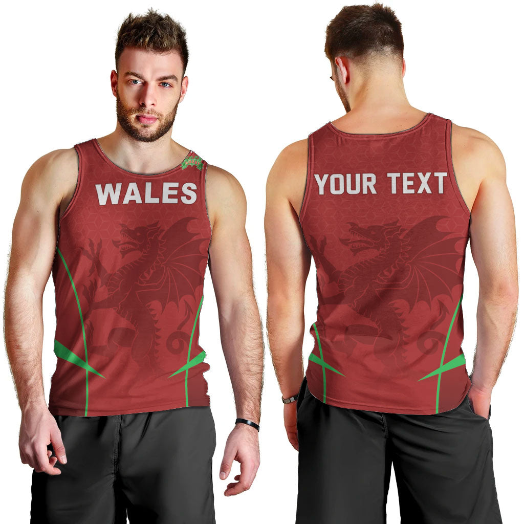 Wales Rugby Personalized Men Tank Top Welsh Red Dragon Champions