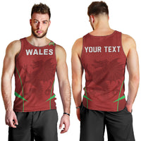 Wales Rugby Personalized Men Tank Top Welsh Red Dragon Champions