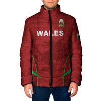 Wales Rugby Personalized Padded Jacket Welsh Red Dragon Champions