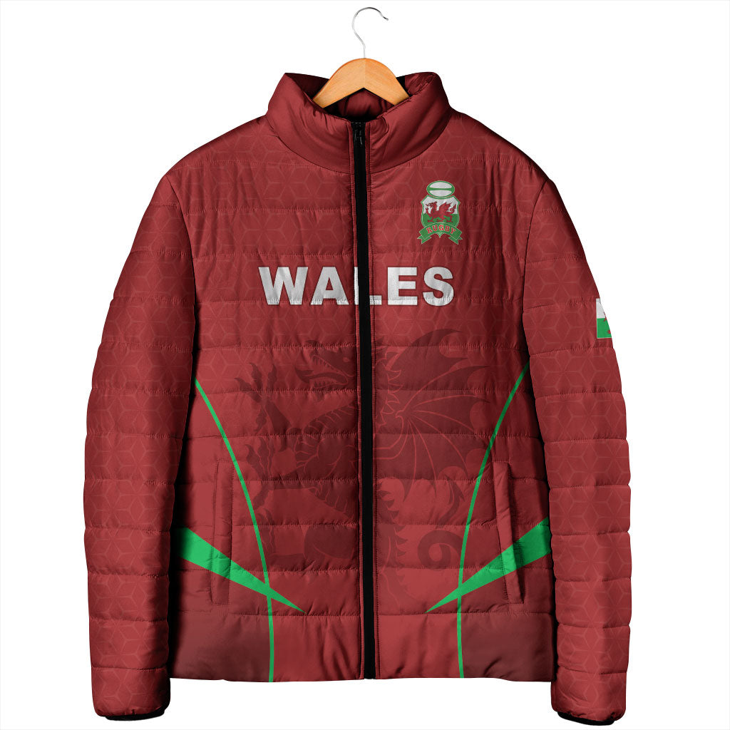 Wales Rugby Personalized Padded Jacket Welsh Red Dragon Champions