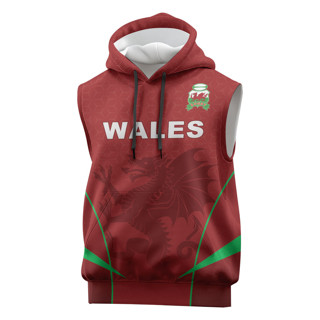 Wales Rugby Personalized Sleeveless Hoodie Welsh Red Dragon Champions