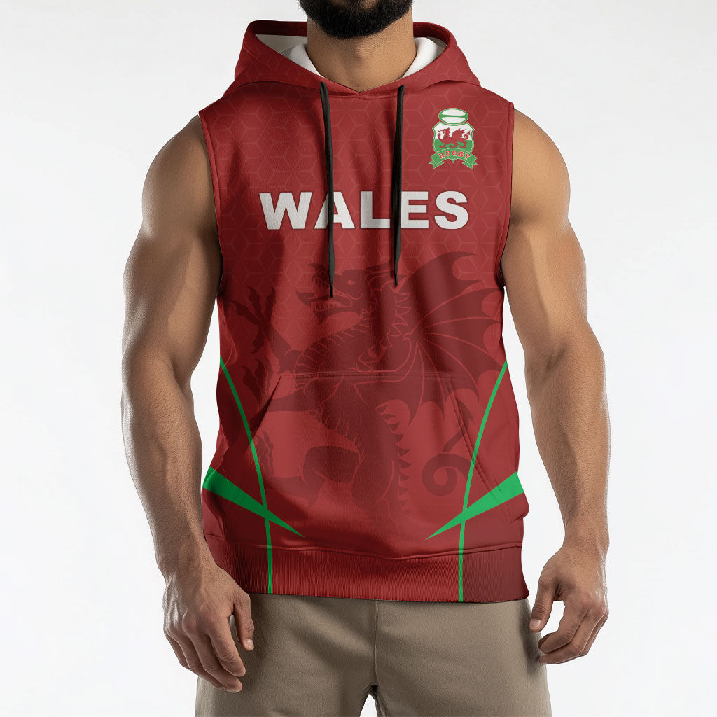 Wales Rugby Personalized Sleeveless Hoodie Welsh Red Dragon Champions