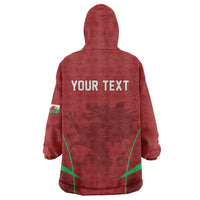 Wales Rugby Personalized Wearable Blanket Hoodie Welsh Red Dragon Champions