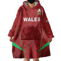 Wales Rugby Personalized Wearable Blanket Hoodie Welsh Red Dragon Champions