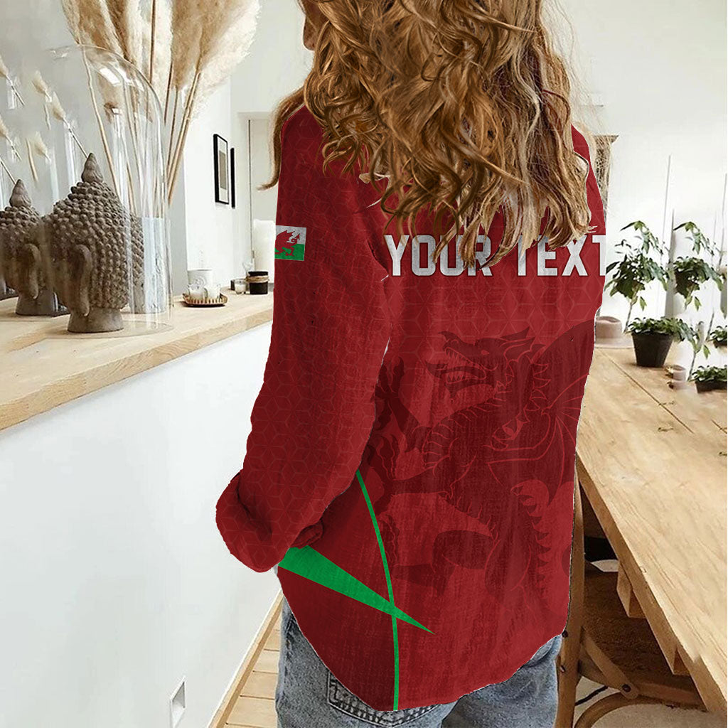 Wales Rugby Personalized Women Casual Shirt Welsh Red Dragon Champions
