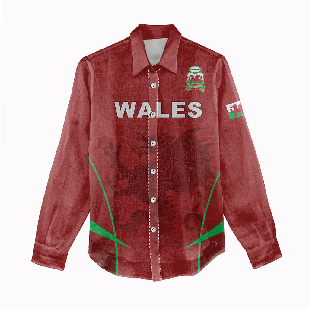 Wales Rugby Personalized Women Casual Shirt Welsh Red Dragon Champions