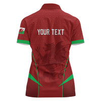 Wales Rugby Personalized Women Polo Shirt Welsh Red Dragon Champions