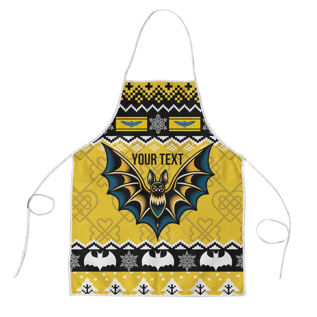 Personalized Brecknockshire Wales Christmas Apron Welsh Celtic Bat Design - Wonder Print Shop