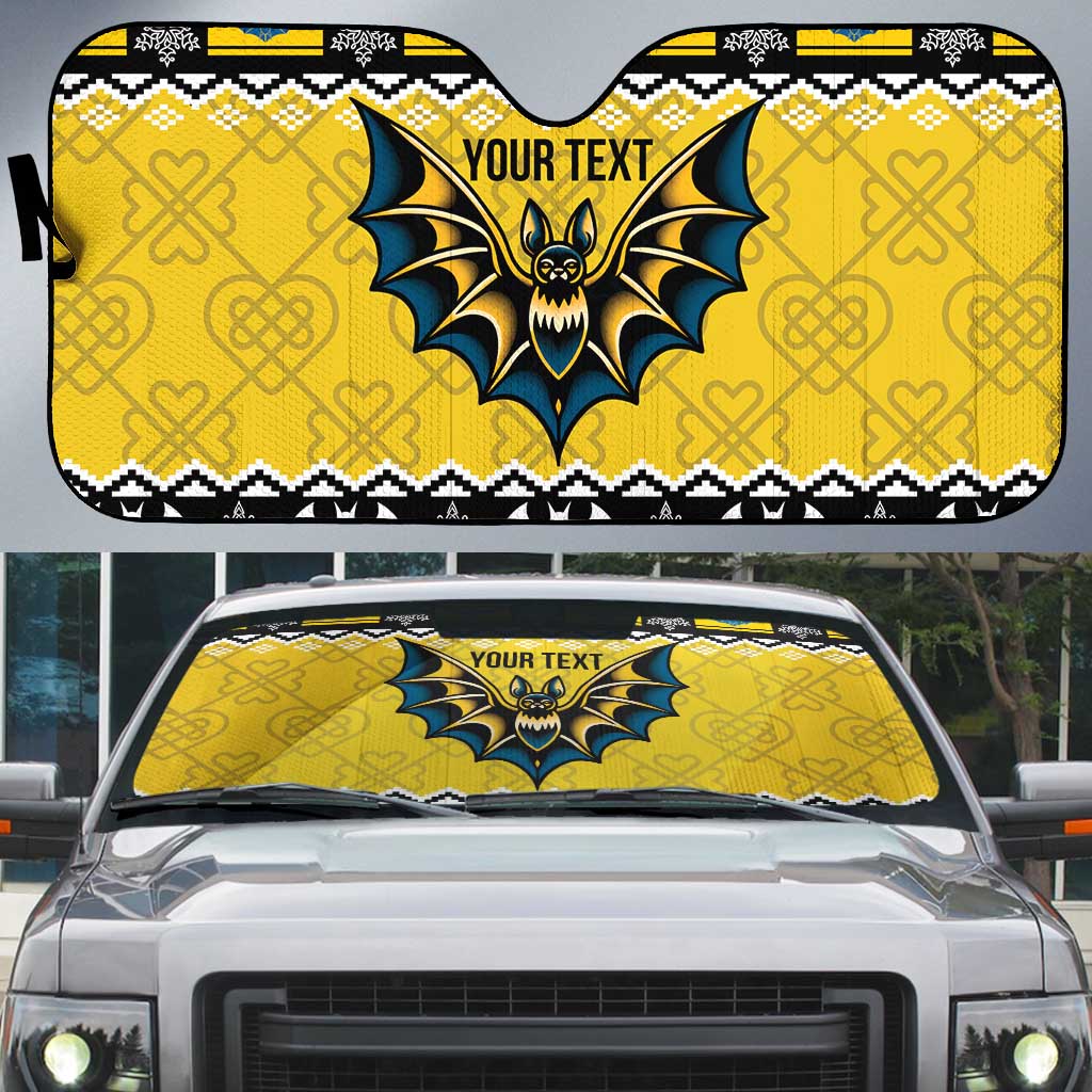 Personalized Brecknockshire Wales Christmas Auto Sun Shade Welsh Celtic Bat Design - Wonder Print Shop