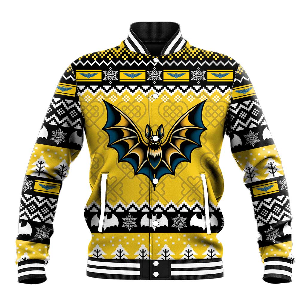 Personalized Brecknockshire Wales Christmas Baseball Jacket Welsh Celtic Bat Design - Wonder Print Shop