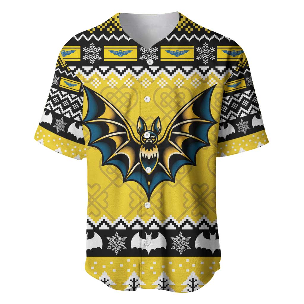 Personalized Brecknockshire Wales Christmas Baseball Jersey Welsh Celtic Bat Design - Wonder Print Shop