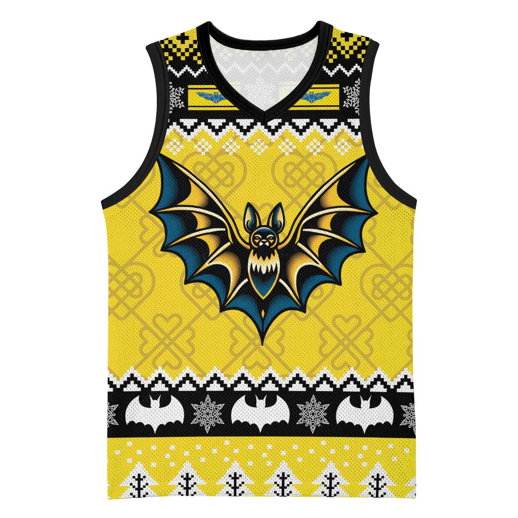 Personalized Brecknockshire Wales Christmas Basketball Jersey Welsh Celtic Bat Design - Wonder Print Shop