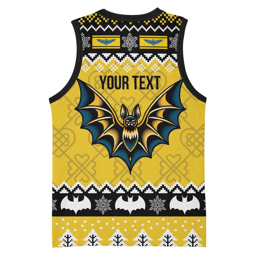 Personalized Brecknockshire Wales Christmas Basketball Jersey Welsh Celtic Bat Design - Wonder Print Shop