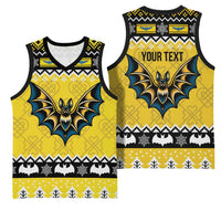 Personalized Brecknockshire Wales Christmas Basketball Jersey Welsh Celtic Bat Design - Wonder Print Shop