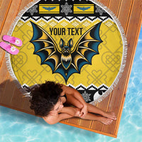 Personalized Brecknockshire Wales Christmas Beach Blanket Welsh Celtic Bat Design - Wonder Print Shop