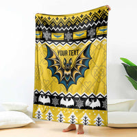 Personalized Brecknockshire Wales Christmas Blanket Welsh Celtic Bat Design - Wonder Print Shop