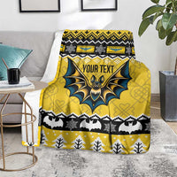 Personalized Brecknockshire Wales Christmas Blanket Welsh Celtic Bat Design - Wonder Print Shop