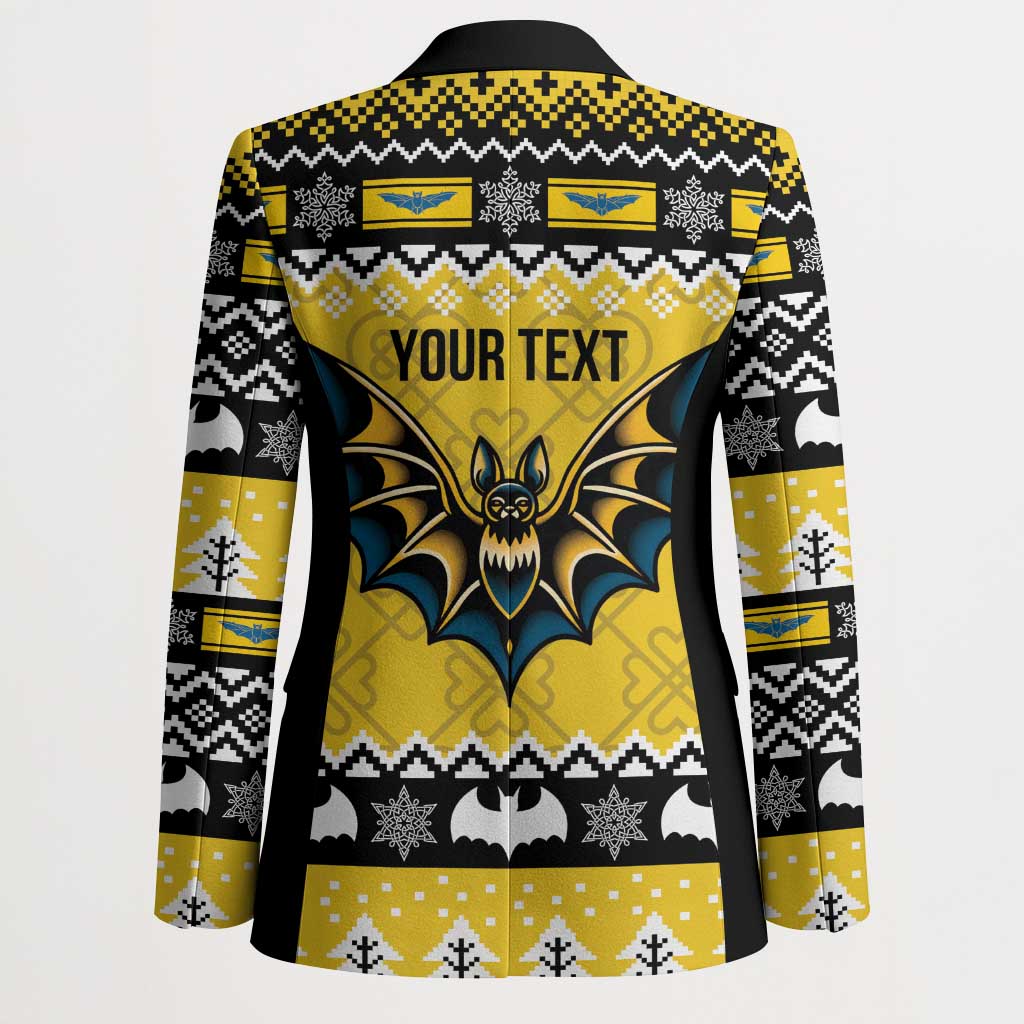 Personalized Brecknockshire Wales Christmas Blazer Welsh Celtic Bat Design - Wonder Print Shop