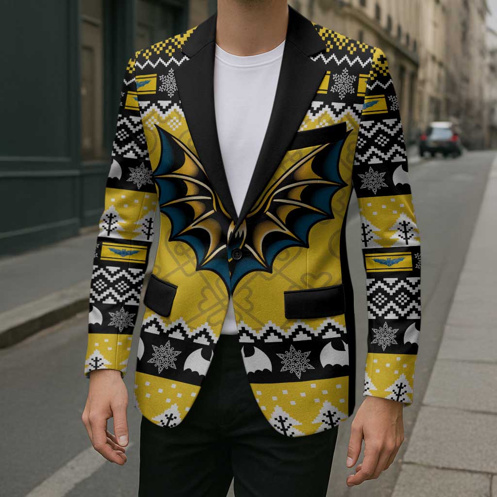 Personalized Brecknockshire Wales Christmas Blazer Welsh Celtic Bat Design - Wonder Print Shop