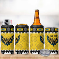 Personalized Brecknockshire Wales Christmas 4 in 1 Can Cooler Tumbler Welsh Celtic Bat Design - Wonder Print Shop