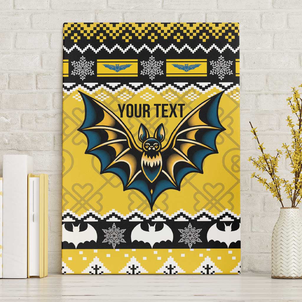 Personalized Brecknockshire Wales Christmas Canvas Wall Art Welsh Celtic Bat Design - Wonder Print Shop