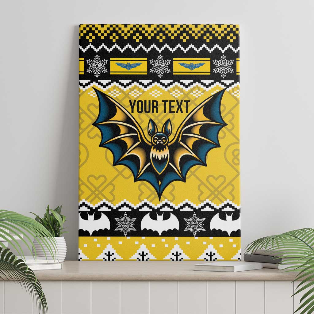 Personalized Brecknockshire Wales Christmas Canvas Wall Art Welsh Celtic Bat Design - Wonder Print Shop