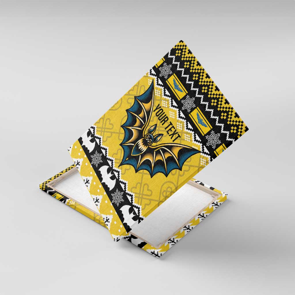 Personalized Brecknockshire Wales Christmas Canvas Wall Art Welsh Celtic Bat Design - Wonder Print Shop