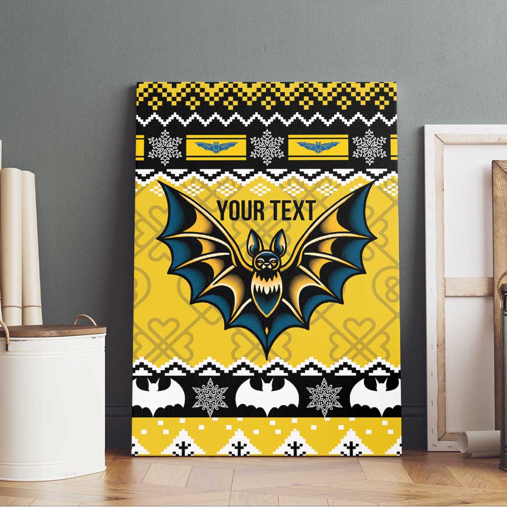 Personalized Brecknockshire Wales Christmas Canvas Wall Art Welsh Celtic Bat Design - Wonder Print Shop