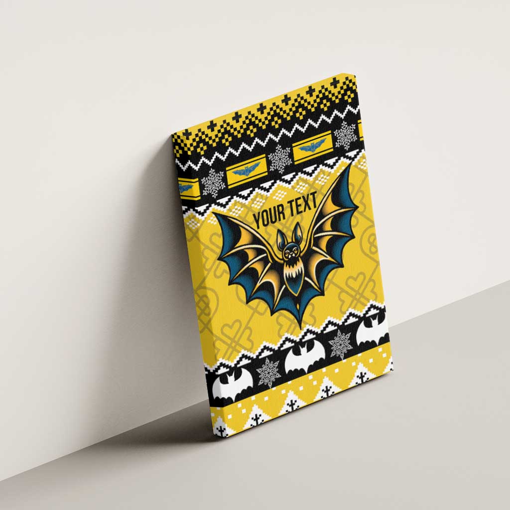 Personalized Brecknockshire Wales Christmas Canvas Wall Art Welsh Celtic Bat Design - Wonder Print Shop