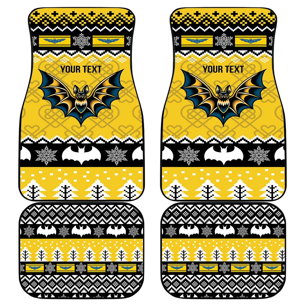 Personalized Brecknockshire Wales Christmas Car Mats Welsh Celtic Bat Design - Wonder Print Shop
