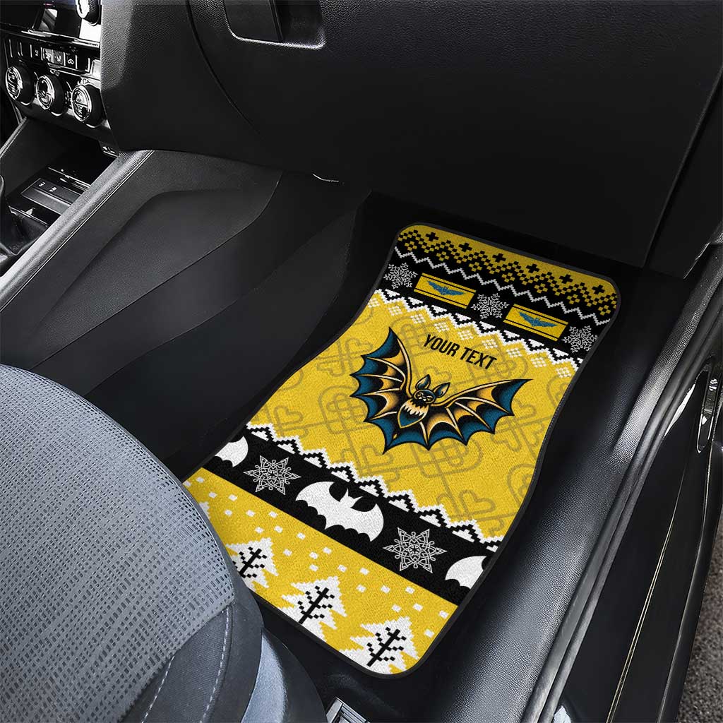 Personalized Brecknockshire Wales Christmas Car Mats Welsh Celtic Bat Design - Wonder Print Shop
