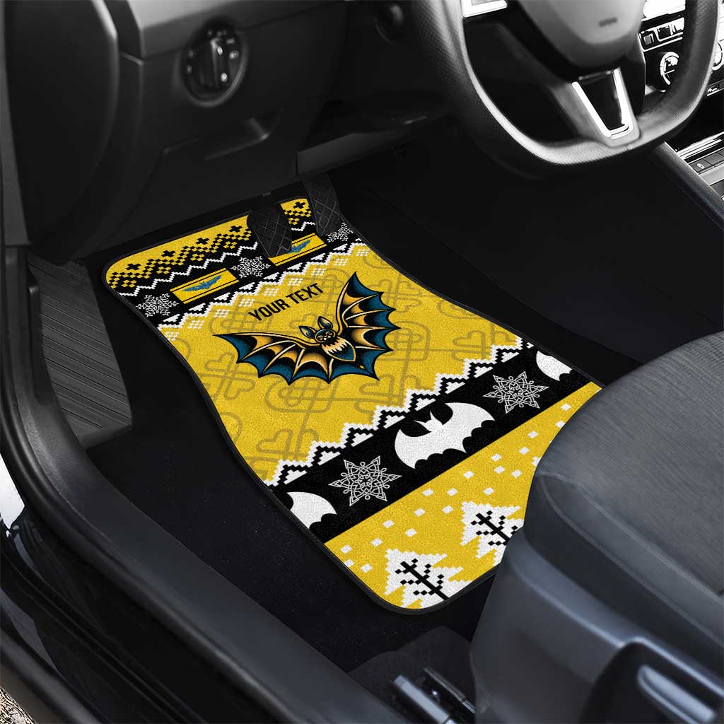 Personalized Brecknockshire Wales Christmas Car Mats Welsh Celtic Bat Design - Wonder Print Shop