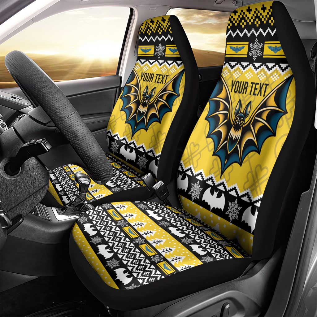 Personalized Brecknockshire Wales Christmas Car Seat Cover Welsh Celtic Bat Design - Wonder Print Shop
