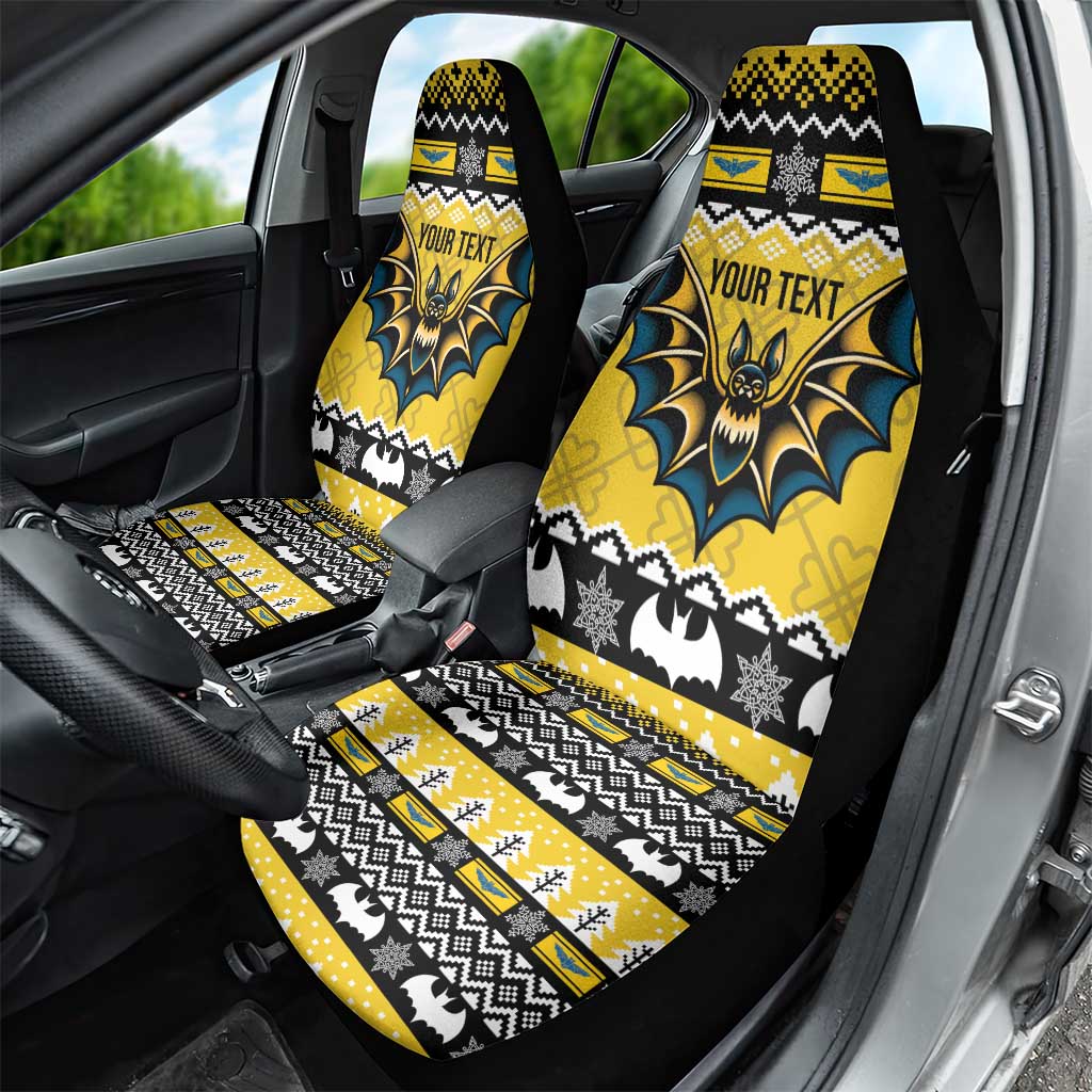 Personalized Brecknockshire Wales Christmas Car Seat Cover Welsh Celtic Bat Design - Wonder Print Shop