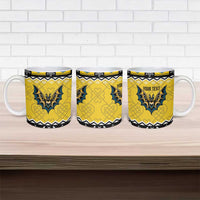 Personalized Brecknockshire Wales Christmas Ceramic Mug Welsh Celtic Bat Design - Wonder Print Shop