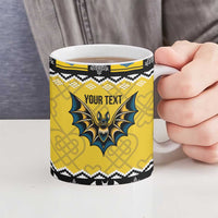 Personalized Brecknockshire Wales Christmas Ceramic Mug Welsh Celtic Bat Design - Wonder Print Shop