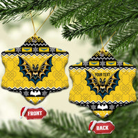 Personalized Brecknockshire Wales Christmas Ceramic Ornament Welsh Celtic Bat Design - Wonder Print Shop