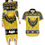 Personalized Brecknockshire Wales Christmas Couples Matching Long Sleeve Bodycon Dress and Hawaiian Shirt Welsh Celtic Bat Design - Wonder Print Shop