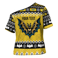 Personalized Brecknockshire Wales Christmas Cross Shoulder Shirt Welsh Celtic Bat Design - Wonder Print Shop