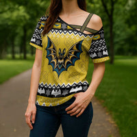 Personalized Brecknockshire Wales Christmas Cross Shoulder Shirt Welsh Celtic Bat Design - Wonder Print Shop