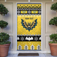 Personalized Brecknockshire Wales Christmas Door Cover Welsh Celtic Bat Design - Wonder Print Shop