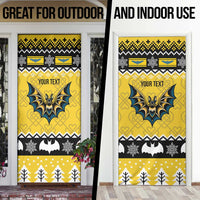 Personalized Brecknockshire Wales Christmas Door Cover Welsh Celtic Bat Design - Wonder Print Shop