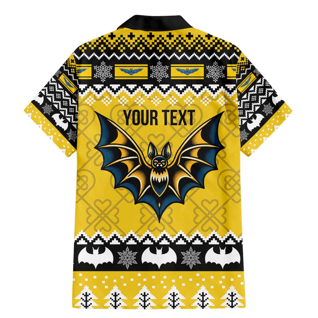 Personalized Brecknockshire Wales Christmas Family Matching Mermaid Dress and Hawaiian Shirt Welsh Celtic Bat Design - Wonder Print Shop